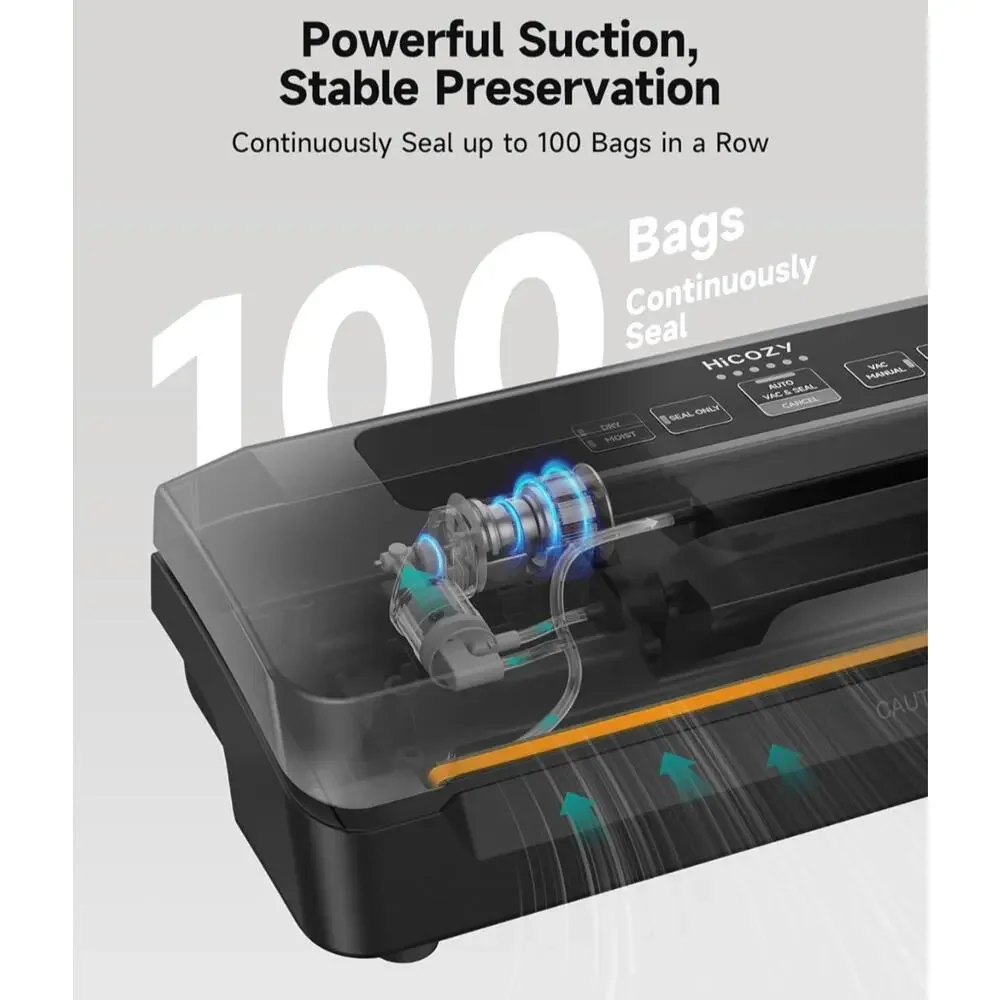 Vacuum Sealer, Auto Handle Locked Design, Build-in Cutter, Compact Starter Kit